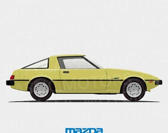 Mazda RX7 3rd Gen 1992 Retro Style Kids Car T-Shirt