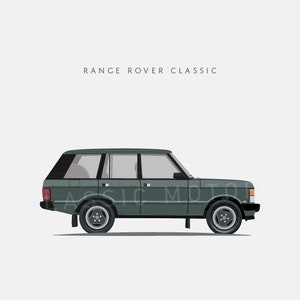 Range Rover Classic - Unframed color print - Two sizes available! - Free personalization!