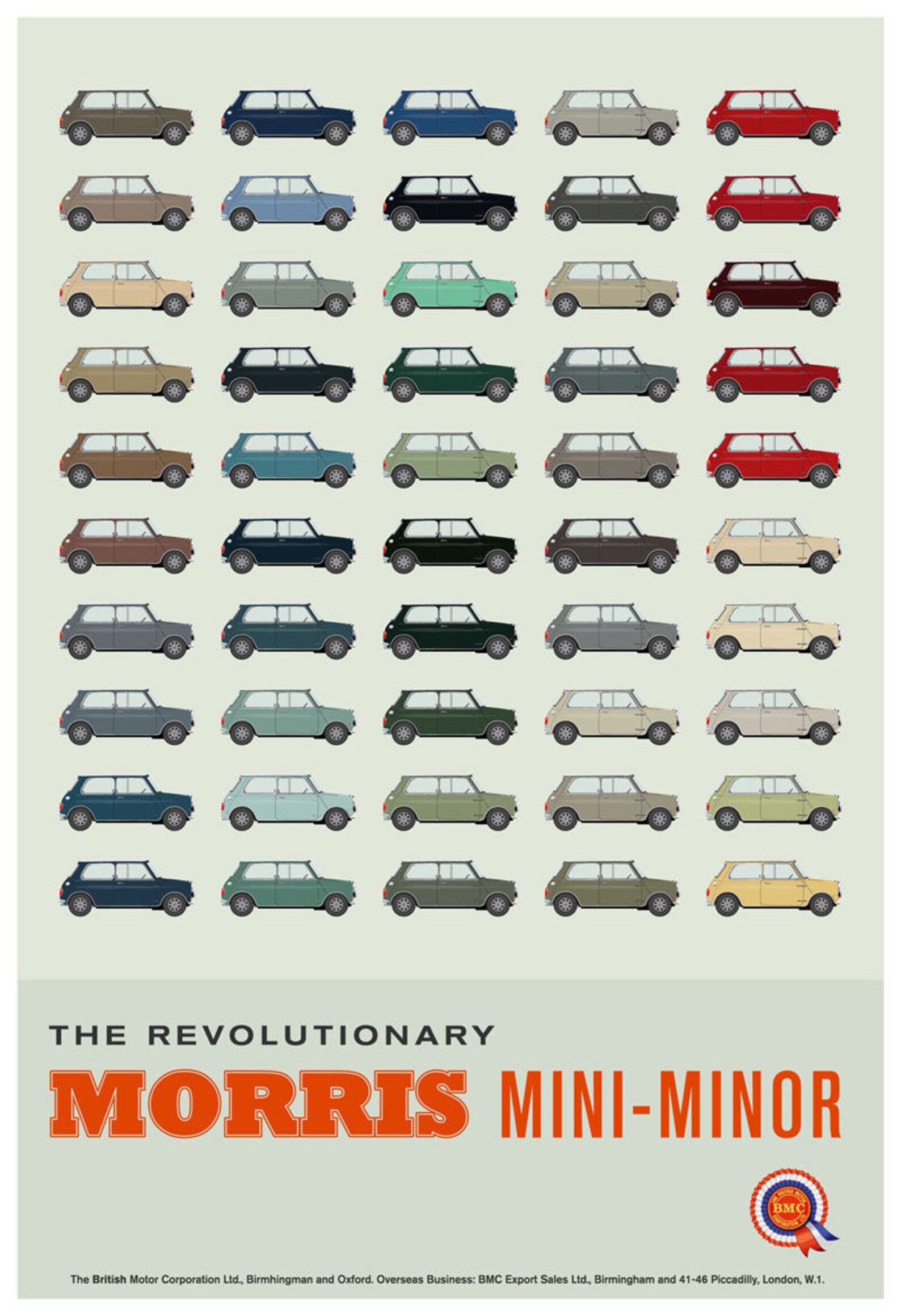 Morris Mini Minor Poster 11x17 unframed print Etsy