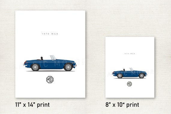 1970 MG MGB Roadster Print – Classic British Car Art - Etsy
