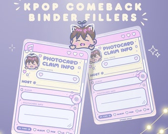 Kpop Comeback Photocard Binder Fillers - Boygroup ver.