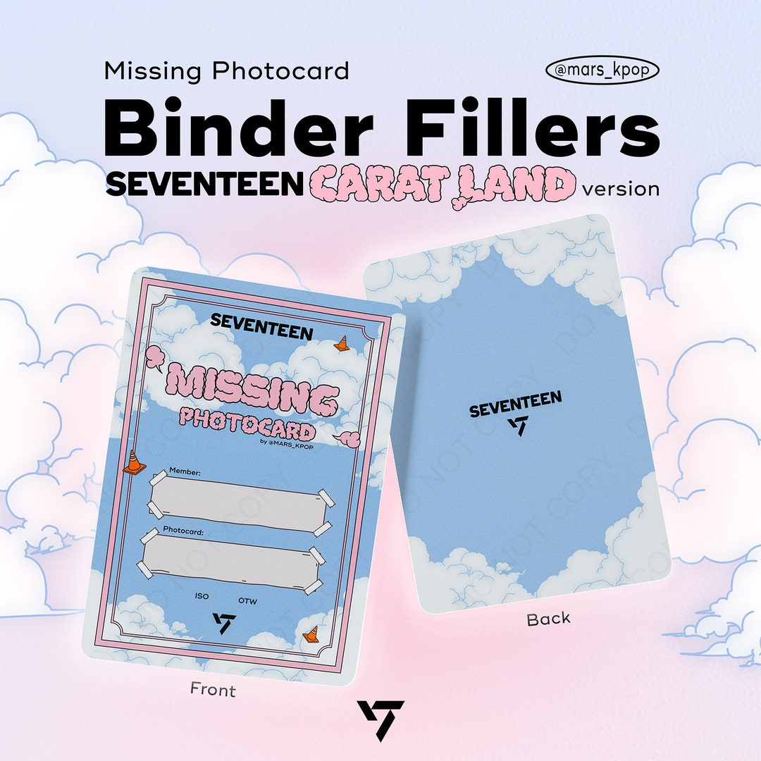 アイドル SEVENTEEN Photo Card Binder SEVENTEEN FML JAPAN Carat Ver. Official Photocard Binder Set