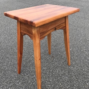 Quarter Sawn Ambrosia Sycamore, River Birch Small Shaker End Table-Night Stand, End Table, Custom Table, Side Table, Bedside Table,