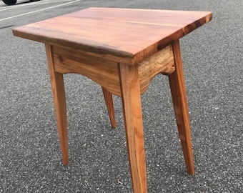 Quarter Sawn Ambrosia Sycamore. White Oak, Ambrosia Maple, Small Shaker End Table-Night Stand, End Table, Custom Table, Side Table,