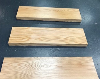 Ready Made (3) floating Oak Shelves- Ready to ship - Floating Shelf, Floating  Custom Order, Cust