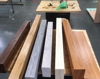 Custom Mantel, Mantel, Custom Woodwork, Modern Mantel, Wood Mantel, Solid Wood Mantel, Large Shelf, Floating Mantel, Floating Shelf