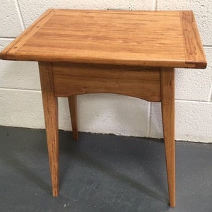 Cherry Small Shaker End Table-Night Stand, End Table, Custom Table, Splayed Legs, Side Table, Bedside Table, Custom Woodwork,