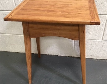 Cherry Small Shaker End Table-Night Stand, End Table, Custom Table, Splayed Legs, Side Table, Bedside Table, Custom Woodwork,