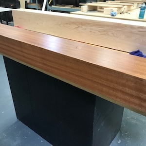 Sapele - a Mahogany substitute -  Mantel, Mantle, Floating Shelf, Floating Mantle, Fireplace Mantle, Custom Order, Custom Woodwork,