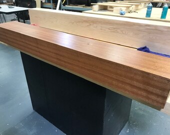 Sapele - a Mahogany substitute -  Mantel, Mantle, Floating Shelf, Floating Mantle, Fireplace Mantle, Custom Order, Custom Woodwork,