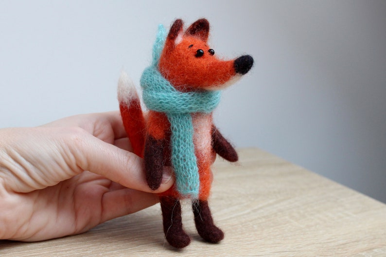 Finger puppet felted FOX . Red Fox felt Bibabo. Etsy