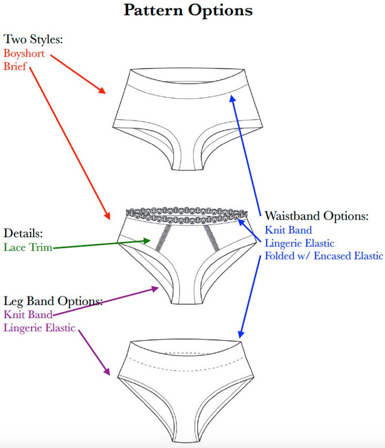 Scrundlewear Ladies Underwear PDF Sewing Pattern Boyshorts Etsy Australia