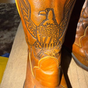 Vintage Eagle Cowboy Boots - Etsy