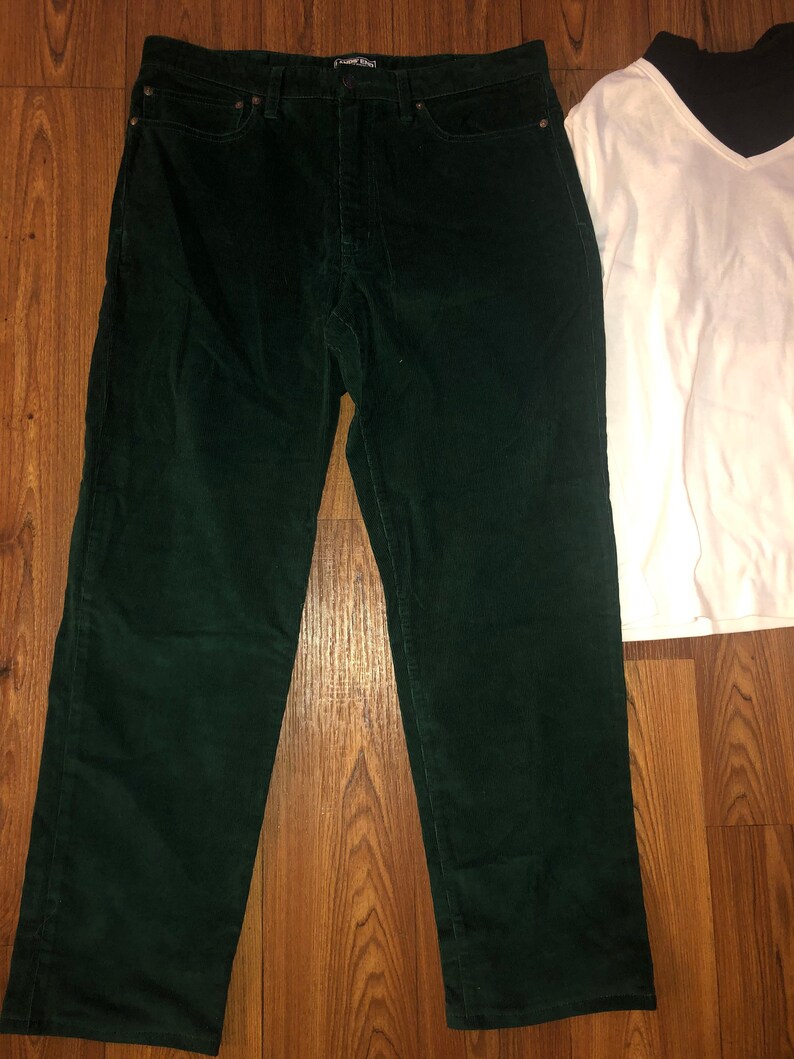vintage 1970s 1980s Mens green Outfit any size sweater plus pants sz 36 and dickey dickie COUSIN Eddie Lampoon Christmas vacation 7