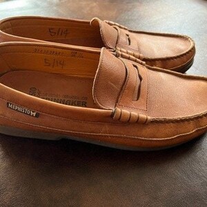 Mephisto Spinnaker Mens Vintage Leather Penny Loafers Shoes  display picture 2