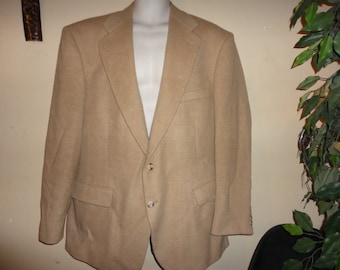 Men's POLO Ralph Lauren CAMELHAIR Sportcoat suit coat blazer Jacket sz 44R sport vintage  camel hair