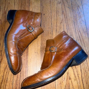 Bottines impériales en cuir florsheim vintage années 60 beatle rock Elvis taille 9 C