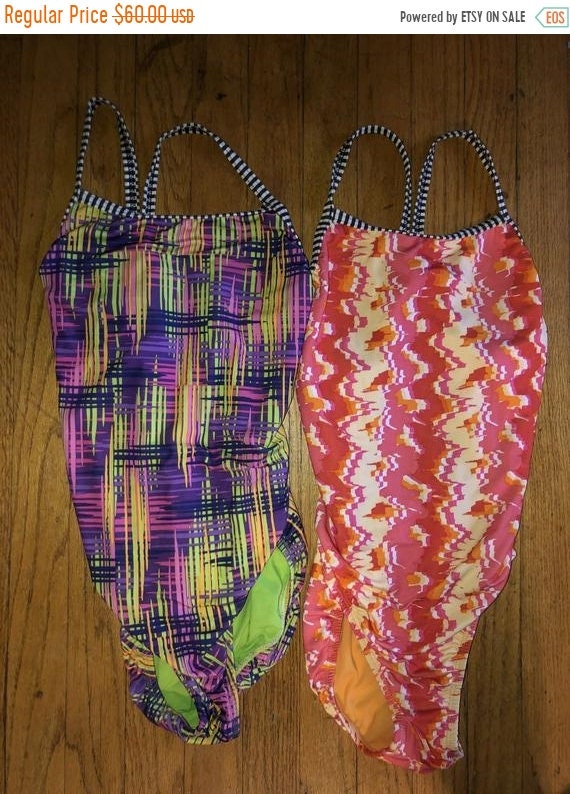 2 lot dolfin uglies vintage Swimsuit 34 size small