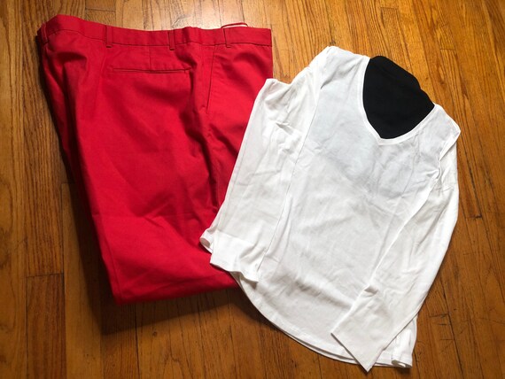 vintage 1970s 1980s Mens Red Outfit any size sweat
