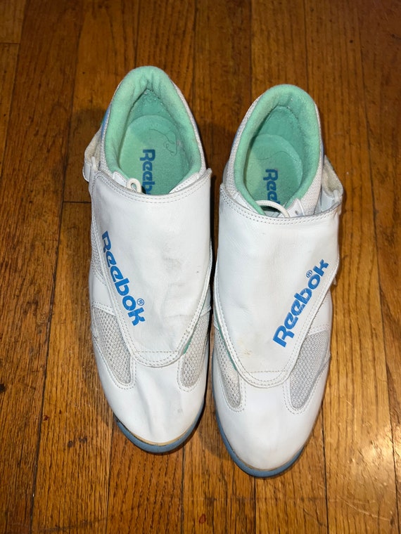 Womens 80s Classic Reebok Velcro Shoes Size 8 Vintage Old