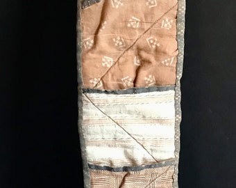 Antique Calico Sewing Roll Up, Huswife, Housewife