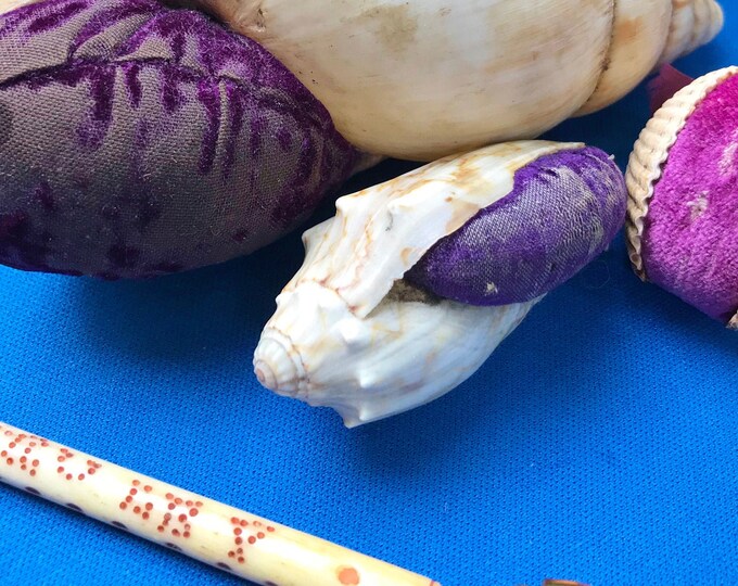Antique Pincushion Sea Shell Sewing Pin Cushion Victorian Etsy