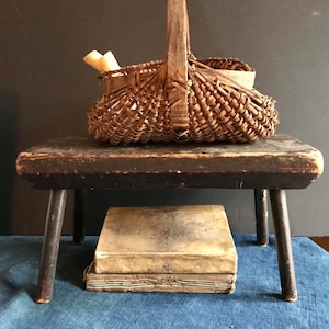 Antique Foot Stool, Cricket, Spanish Brown Paint
