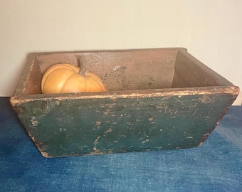 Antique American Apple Box in Blue Paint