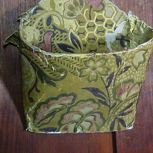 Antique Wallpaper Pocket, Wall Box, Antique Primitive, Folk Art, Wallpaper Box image 4