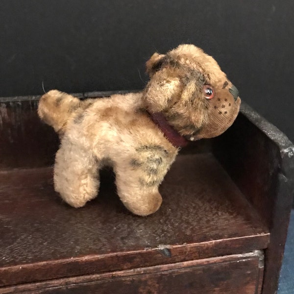 Vintage Steiff Mohair Bulldog, Dog, Bully