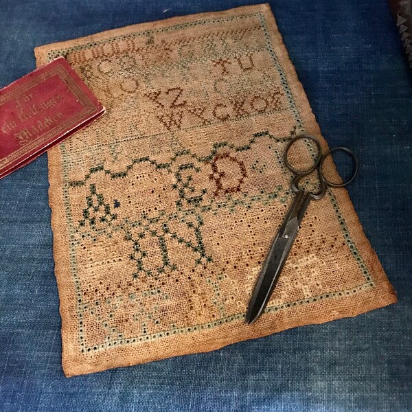 Antique Sampler, Johanna Wyckof, New York