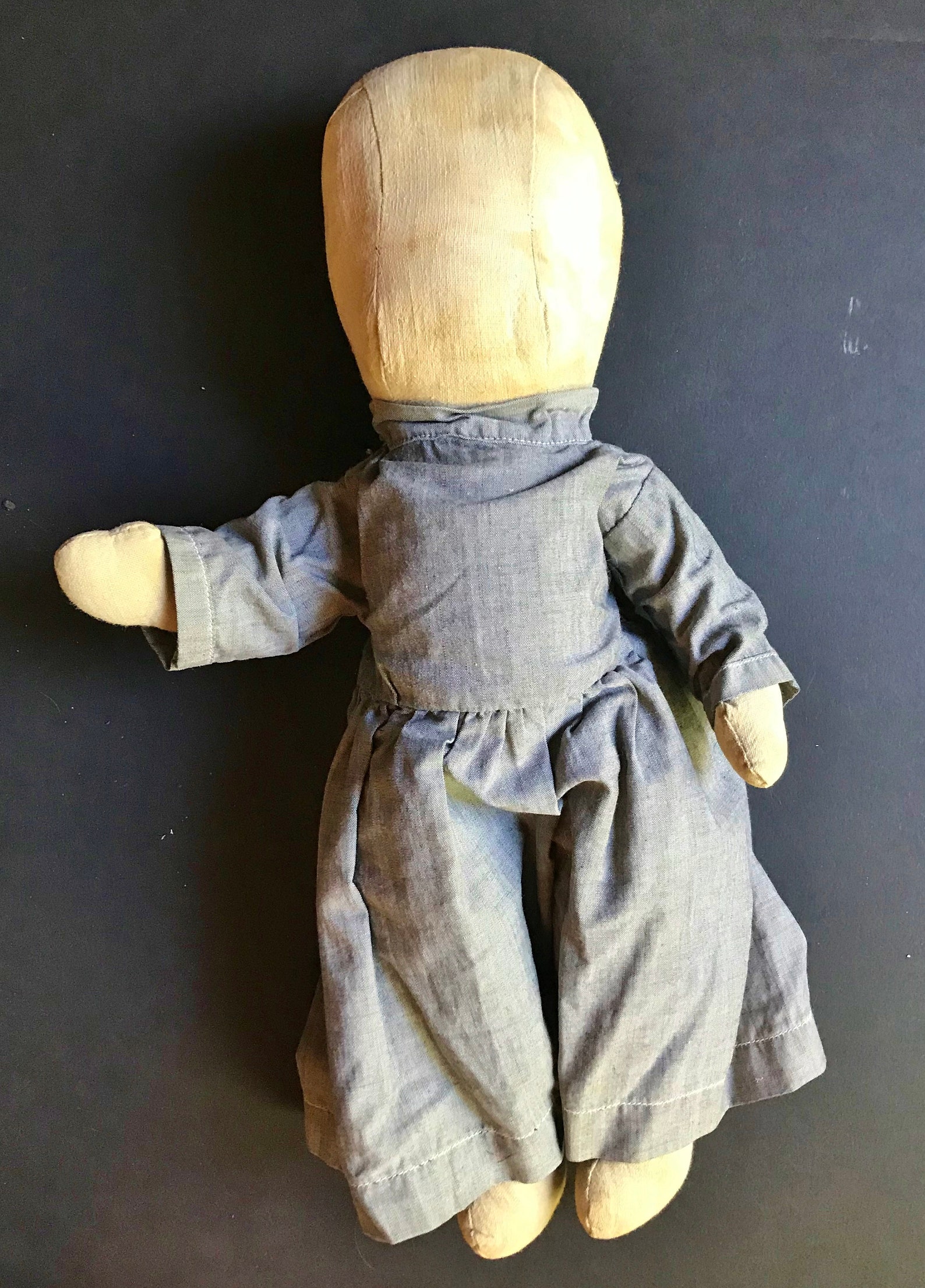 Antique Amish Doll Homemade Cloth Rag Doll Green Apron | Etsy