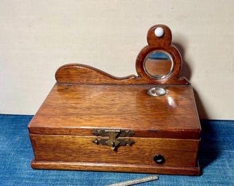 科学機器または光学機器用のアンティーク木製ボックス