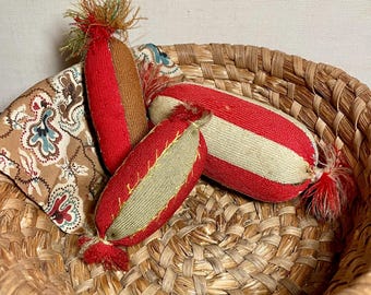 Antikes Nadelkissen, Scherenrollen, Quilting Nadelkissen