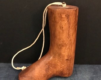 Antique Wood Boot or Shoe Form for a Small Child