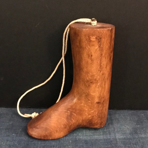 Antique Wood Boot or Shoe Form for a Small Child