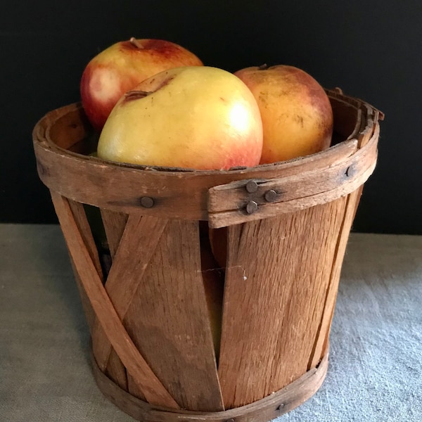 Antique Shaker Basket Wood Etsy