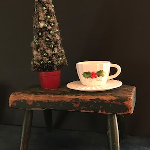 Antique Foot Stool, Cricket, Paint Decorated