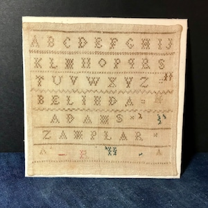 Antique Marking Sampler, Belinda Adams, Fairfield CT
