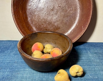 Antique American Burl Bowl, Miniature