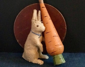 Antique Novelty Carrot Easter Horn, German Noisemaker