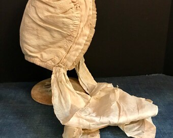 Antique Baby Bonnet, Silk