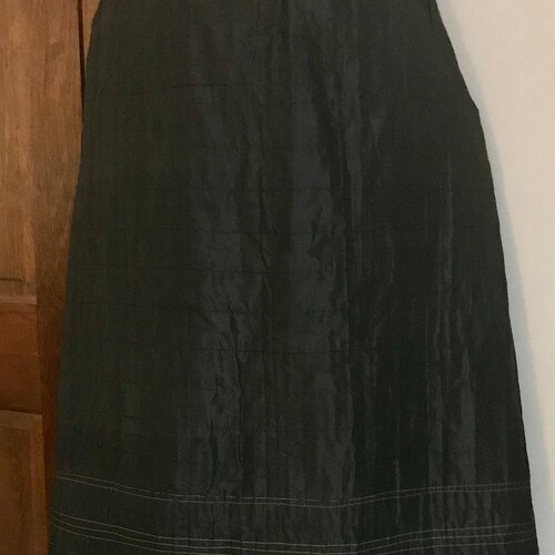 Antique Girl's Quilted Petticoat, Brown Polished Cotton, Orange and Black shops