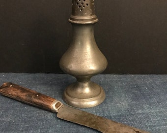 Antique Pewter Pepper Pot, Shaker