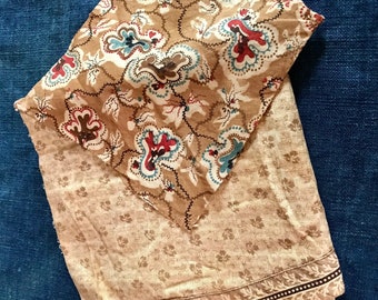 Antique Cotton Fabric in Brown