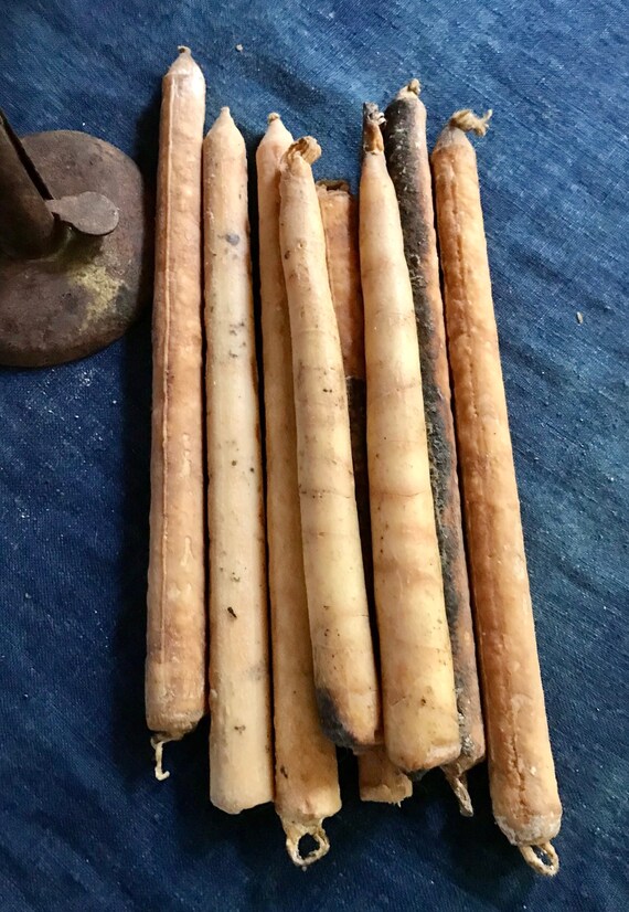 Antique Tallow Candles Sold Individually Etsy