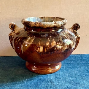 Jardinera de ónix de cerámica McCoy de Brush McCoy, esmaltado con goteo