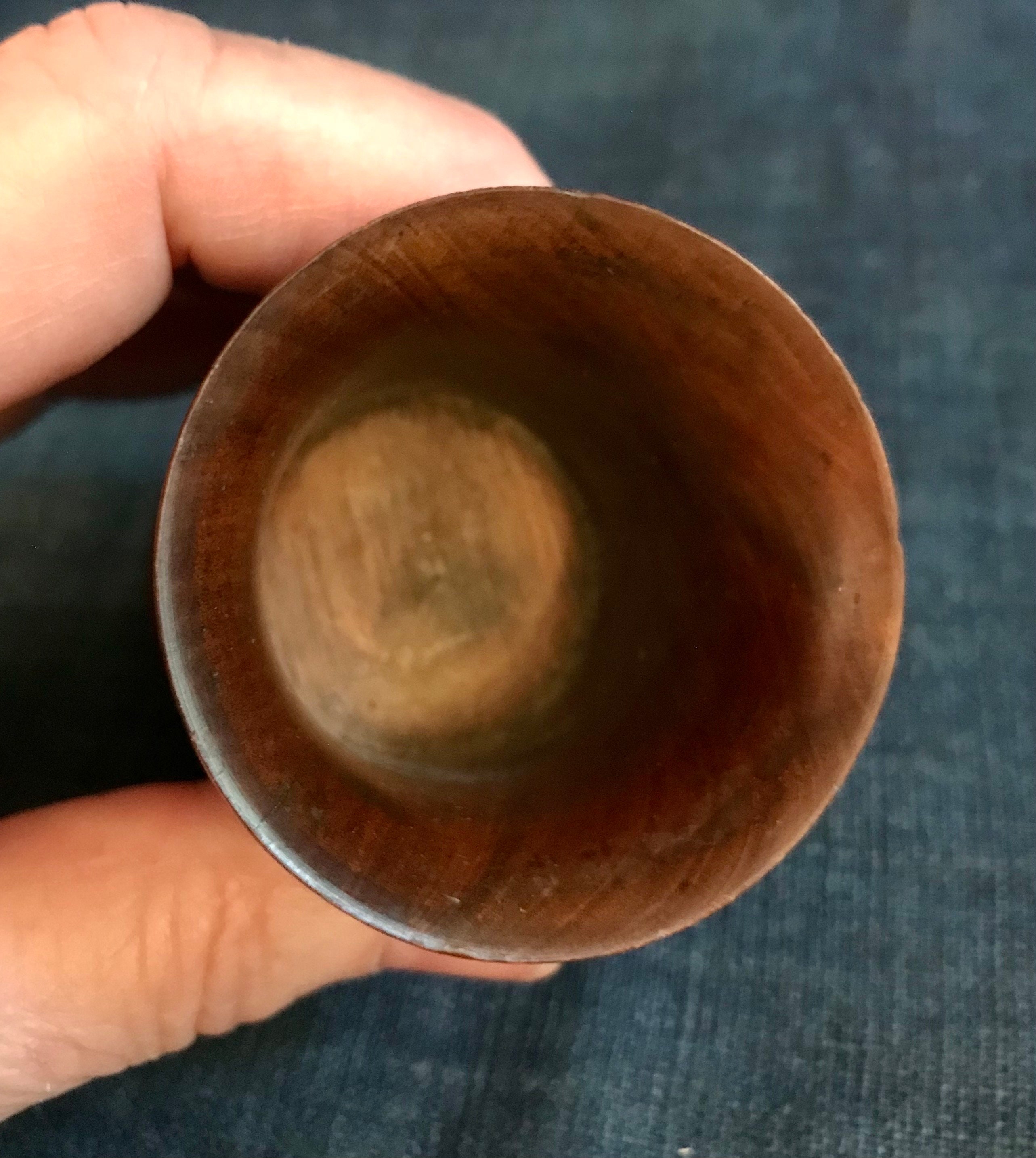 Antique Miniature Treen Container, Turned Wood - Etsy