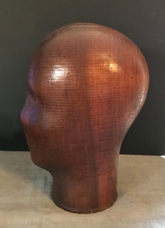 18th. century Mannequin Head/Stand
