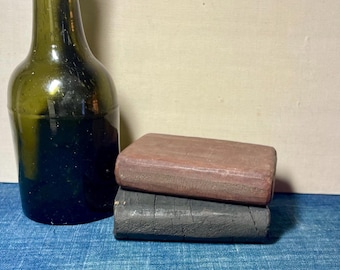 Antique Carved Wooden Books, Painted